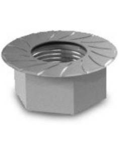 10 Écrous à Bride M6 En Acier Inoxydable 304 - Filetage Inversé à Gauche, 6 Pans Creux Dentelé