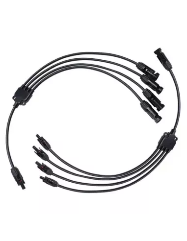 Paire d'adaptateur pour mise en parallèle de 4 panneaux MC4 MMMM-F / MC4 FFFF-M