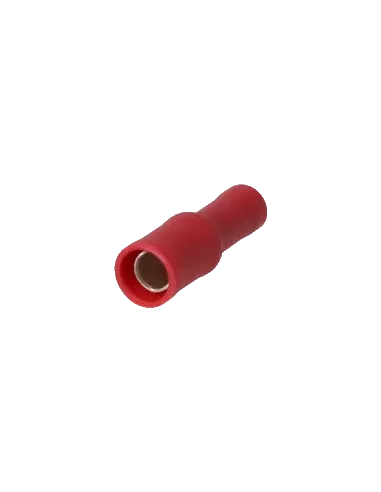 Cosse cylindrique femelle isolée 0.25 - 1.5 mm² rouge