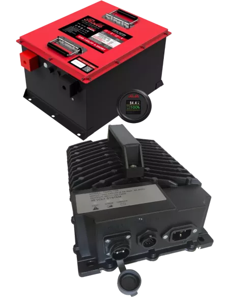 Pack Batterie Lithium G48-105LFP A-SHORT Rolls + Chargeur de batterie SPE TORO720
