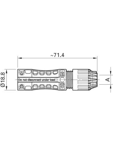 Connecteur MC4 Mâle-EVO STOR 10 mm² PV-KST4-EVO ST/10II