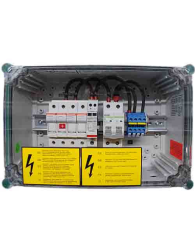 Boite de jonction solaire 4 champs GCB 4.1 150 V 50 A avec parafoudre